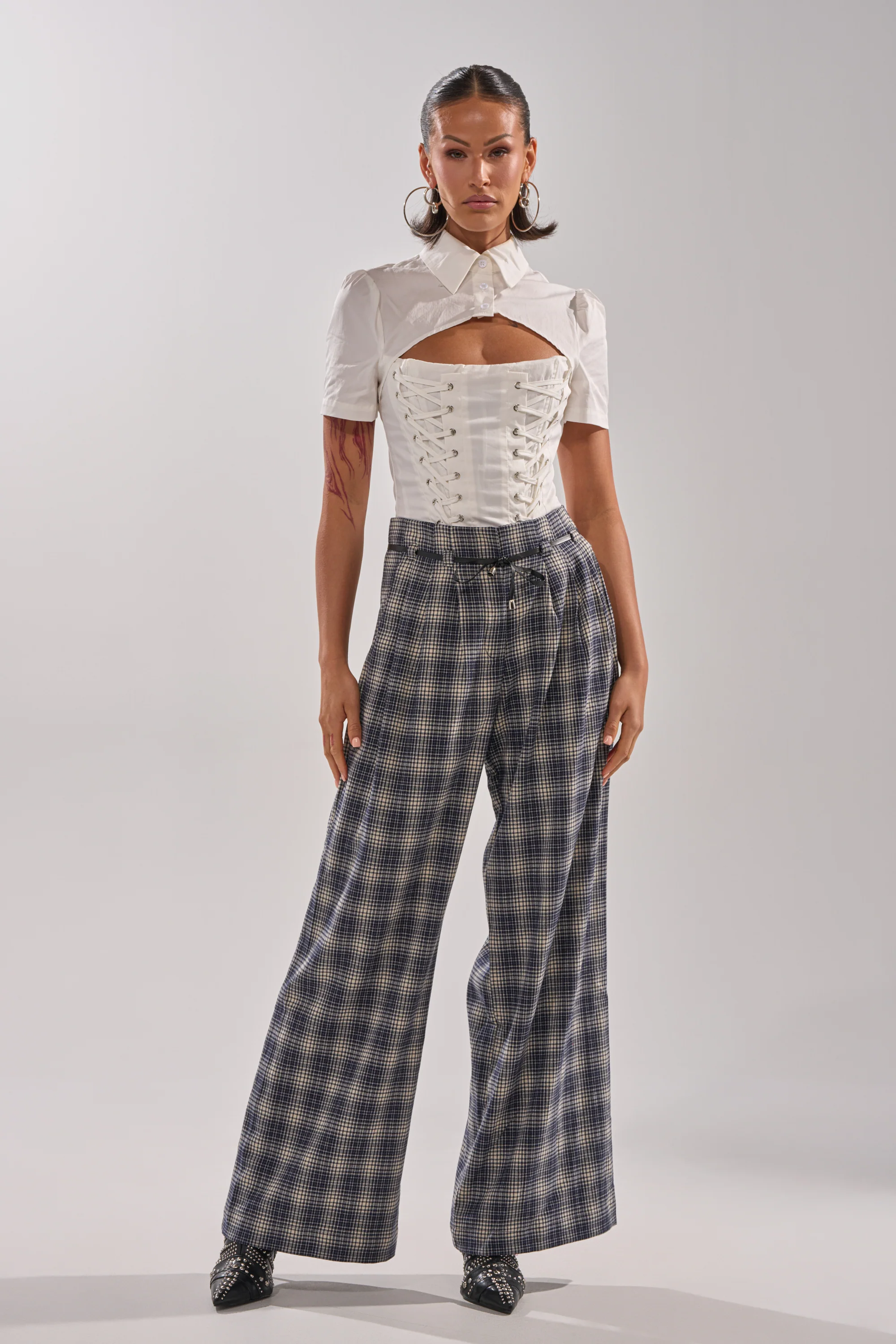 JANE PLAID TROUSER - Image 6