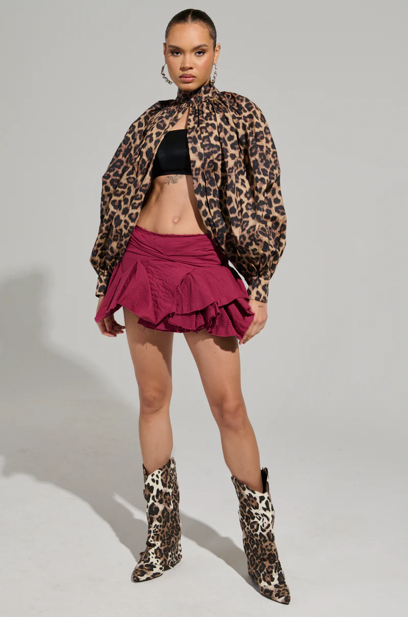 JANEY MICRO MINI RUFFLE SKIRT - Image 4