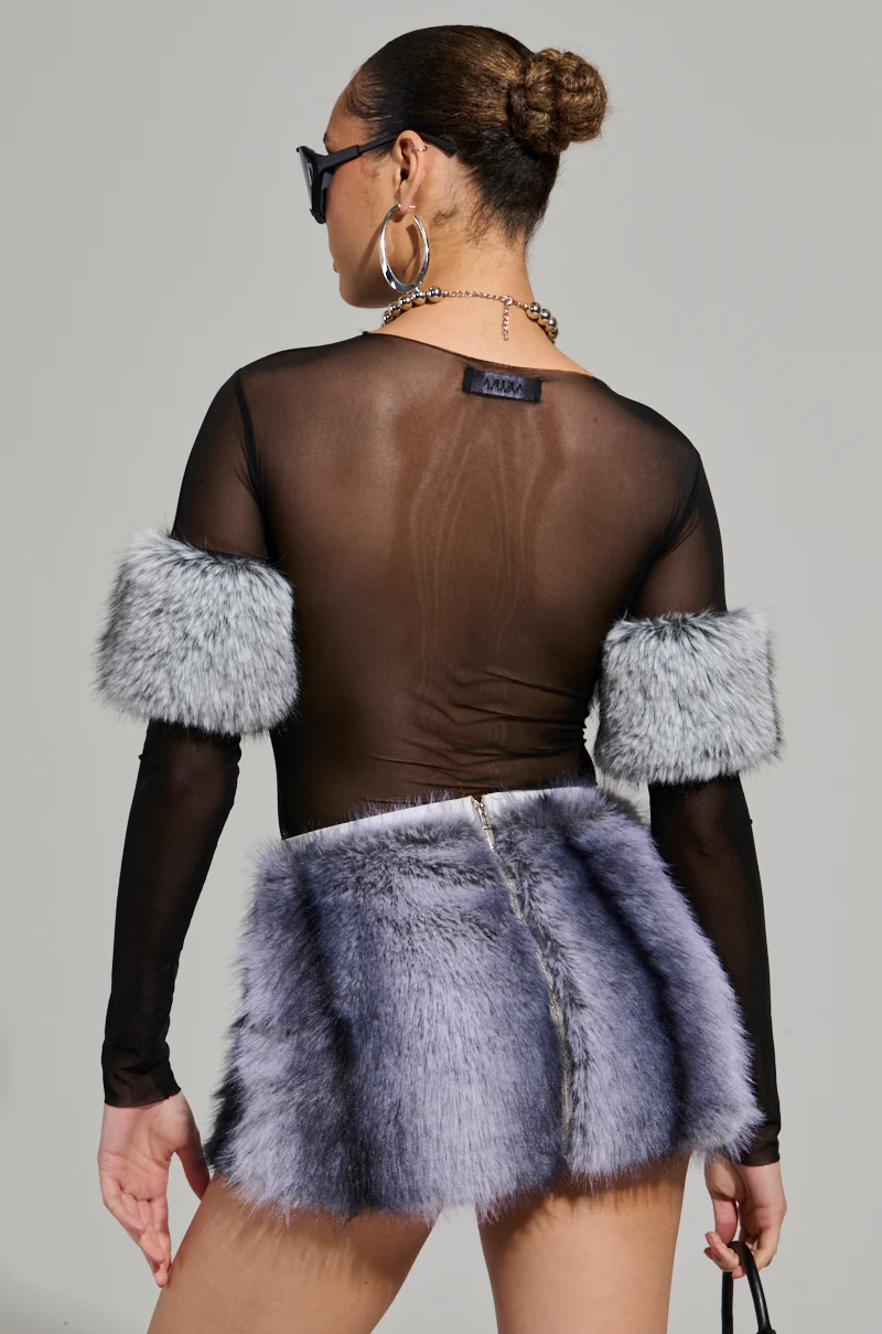 JENNY LONG SLEEVE TOP WITH FUR - Image 5