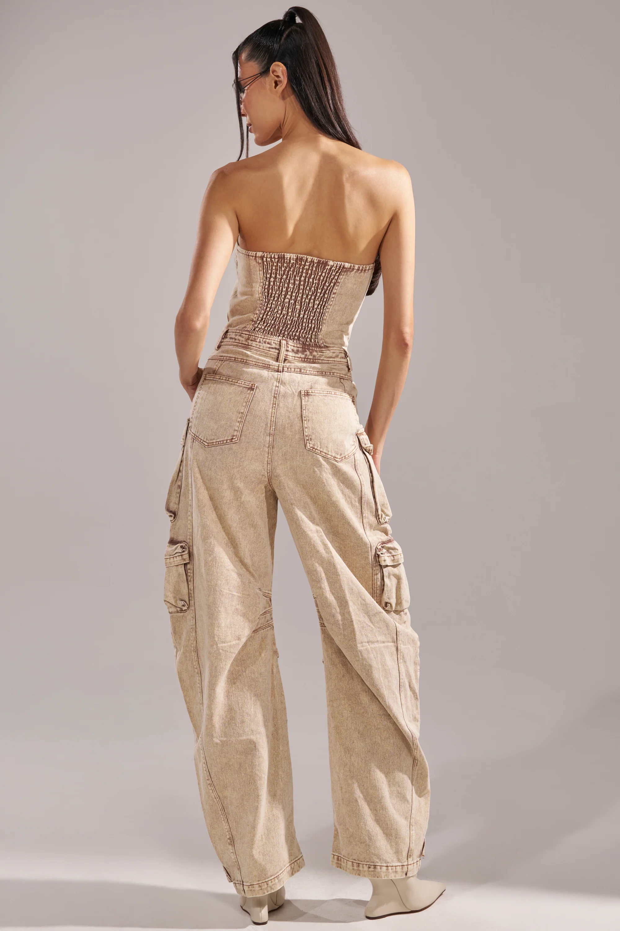 JESSICA DENIM CARGO JUMPSUIT - Image 5