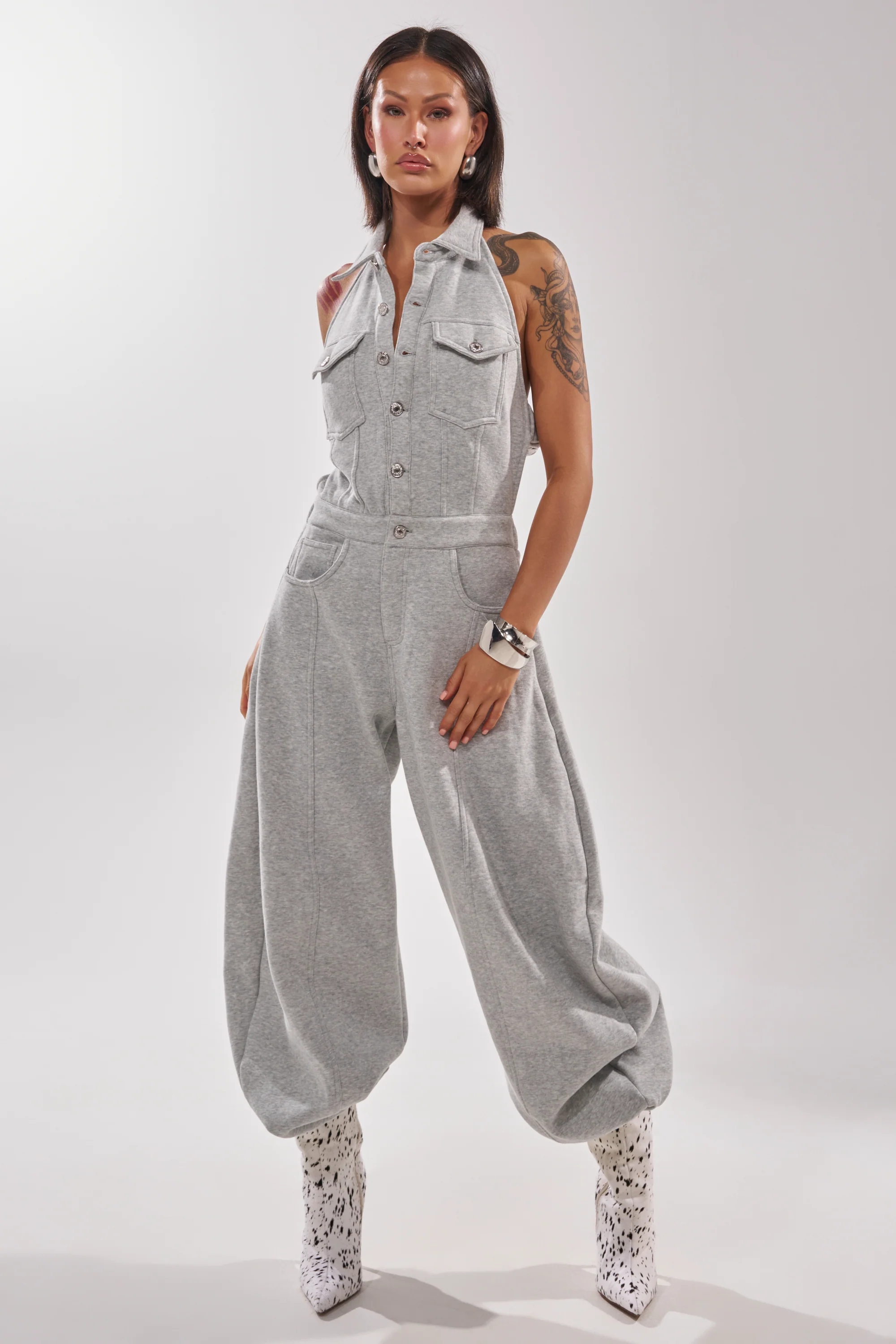 JETSETTER JUMPSUIT IN FRENCH TERRY - Image 3