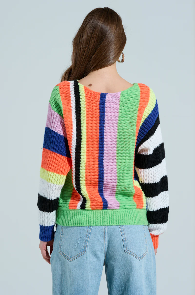 JINX MULTICOLOR STRIPED SWEATER - Image 4