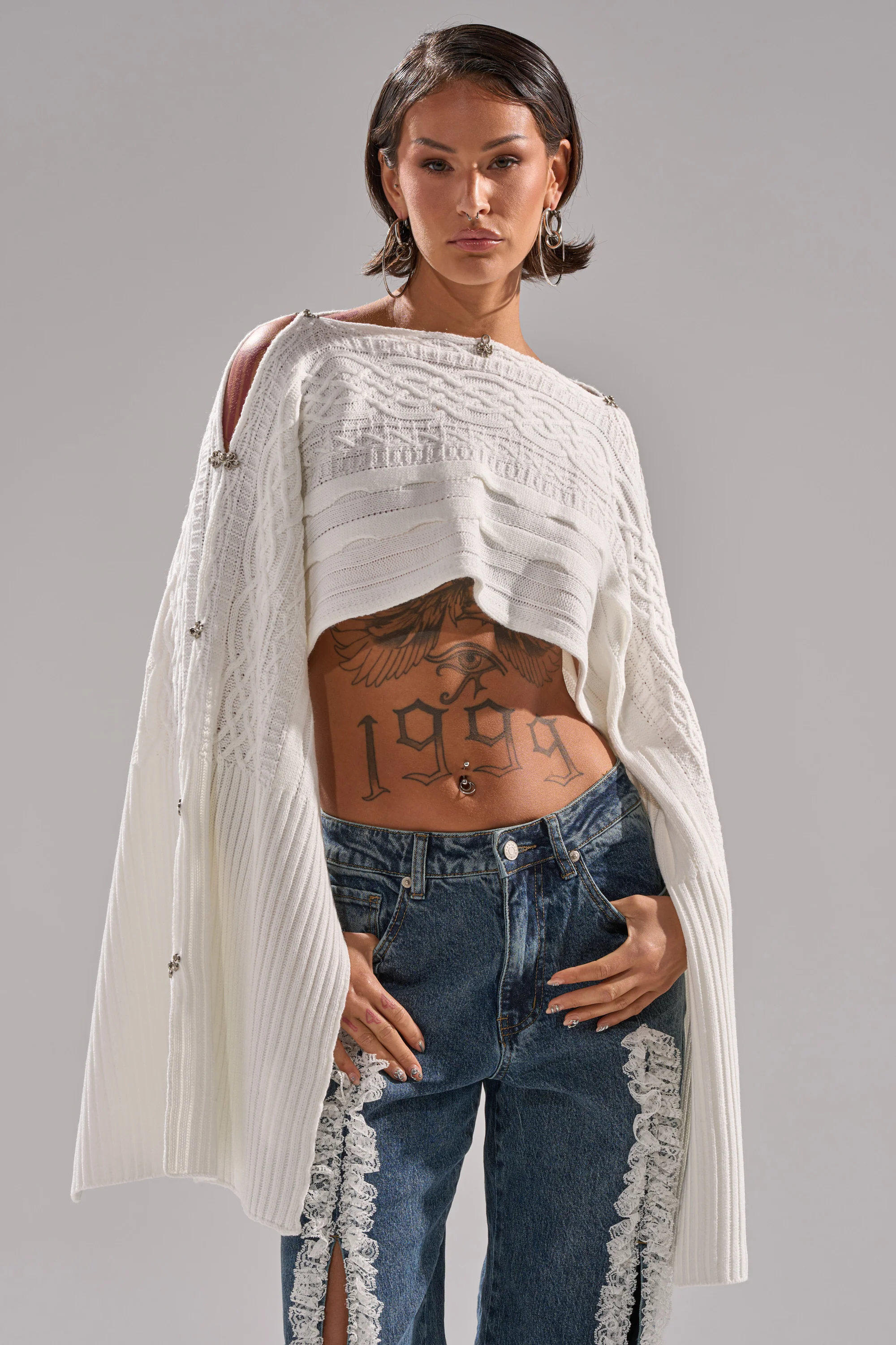 JOAN CABLE KNIT TOP - Image 3