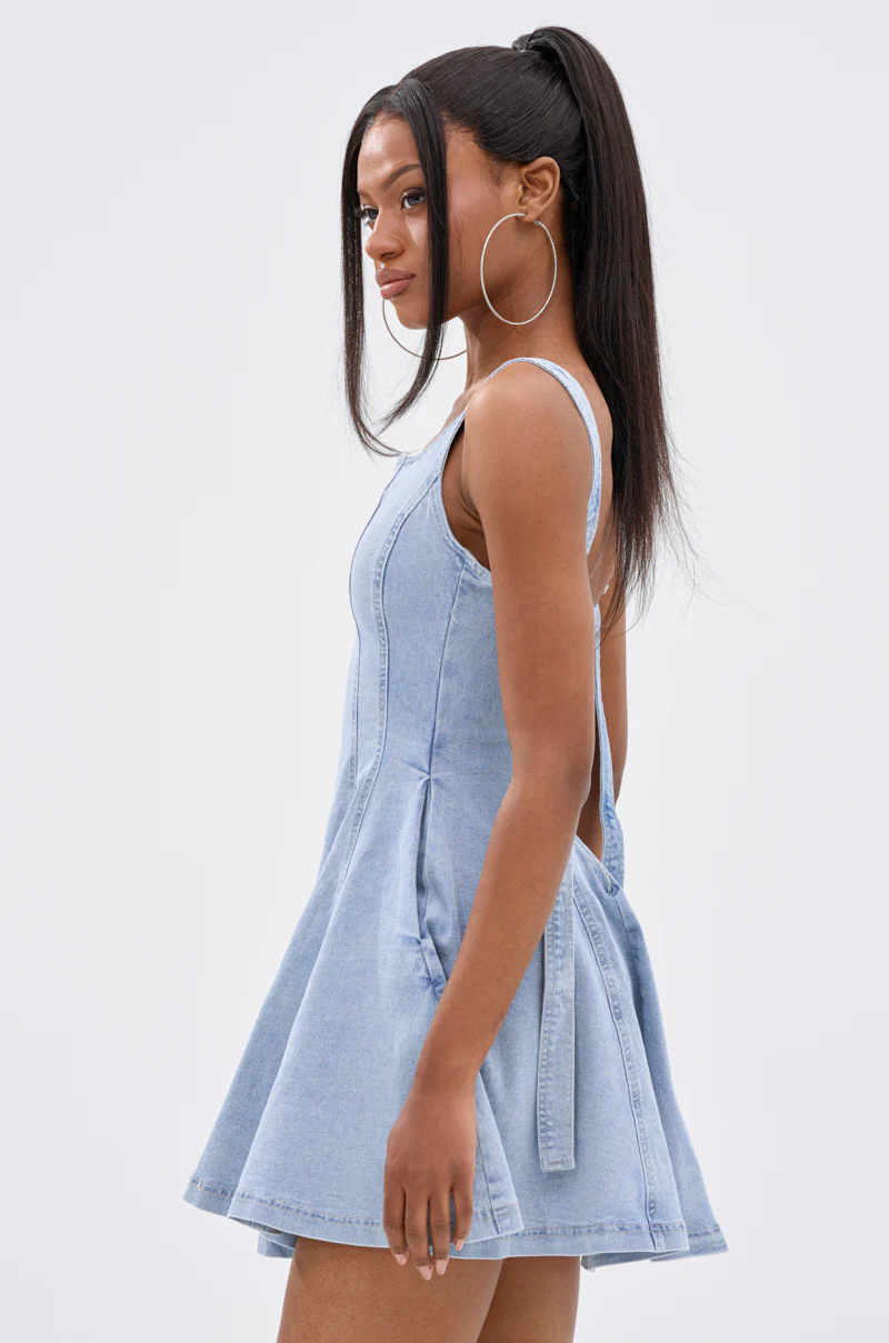 JOANNA DENIM MINI DRESS - Image 4