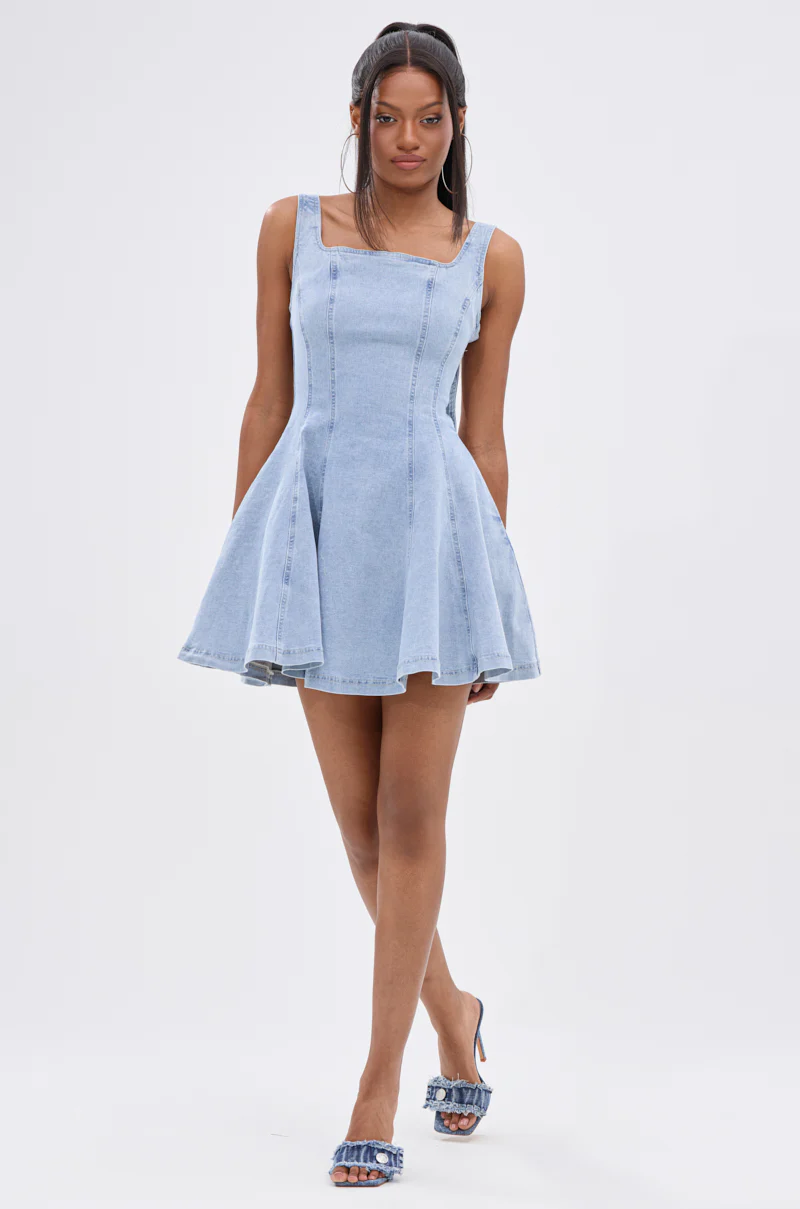 JOANNA DENIM MINI DRESS - Image 8