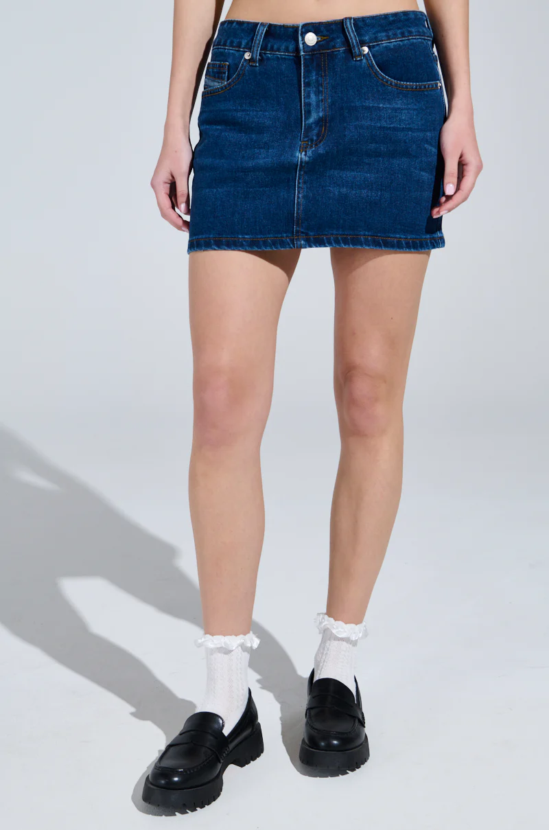 JOLENE DENIM MINI SKIRT - Image 2