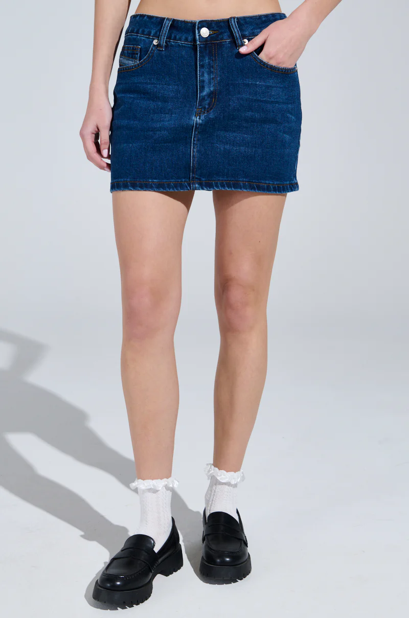 JOLENE DENIM MINI SKIRT - Image 3