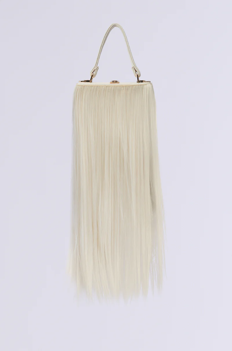 JOSHIE SYNTHETIC HAIR TRUNK PURSE - Image 3