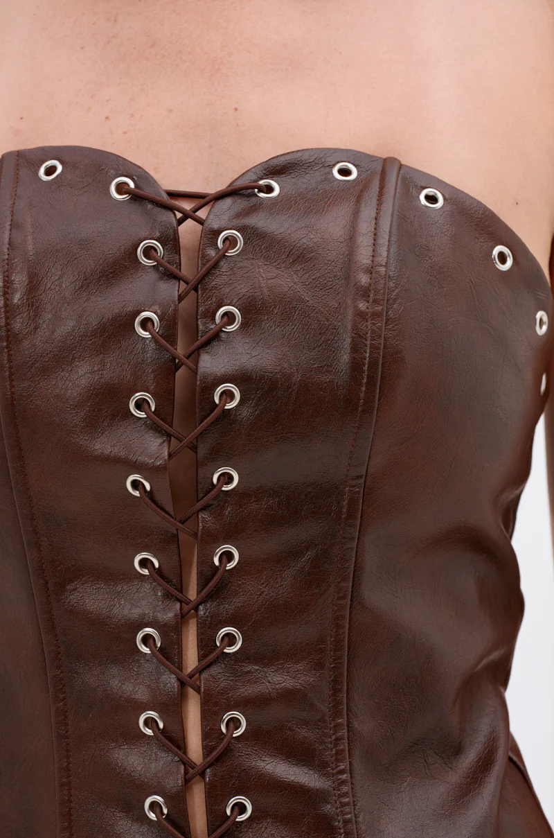 JULIE FAUX LEATHER STUDDED CORSET - Image 7