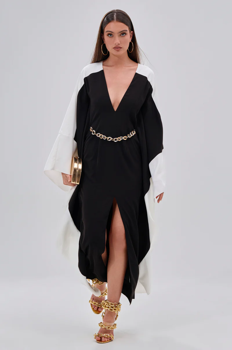 JULIE TWO TONE MIDI DRESS - Image 2