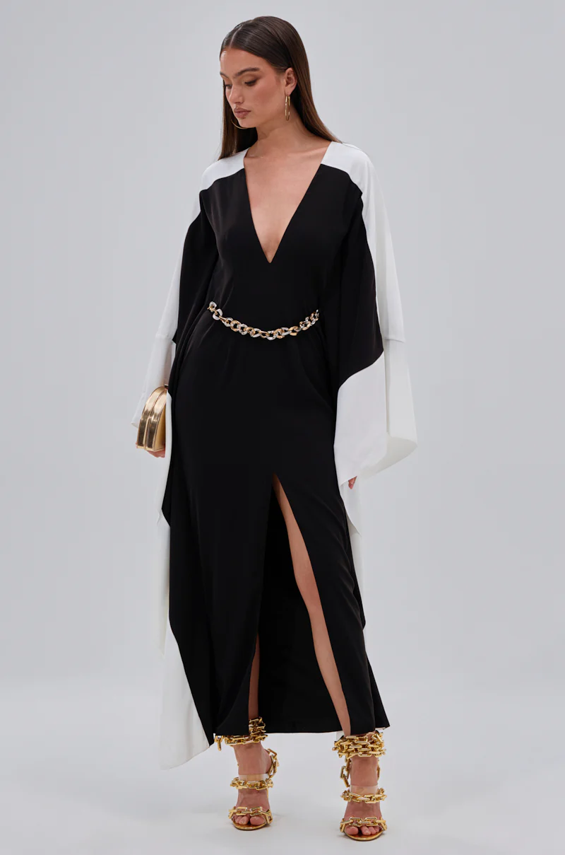 JULIE TWO TONE MIDI DRESS - Image 3