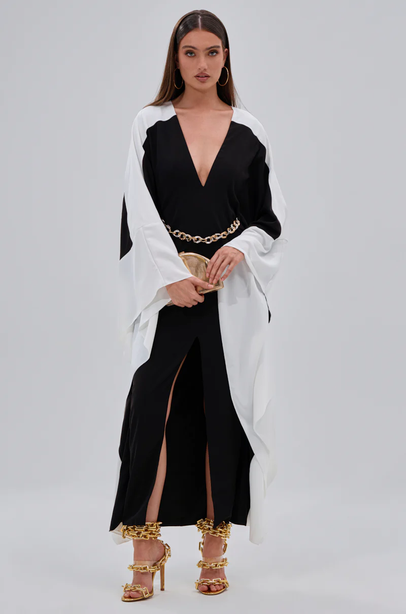 JULIE TWO TONE MIDI DRESS - Image 4