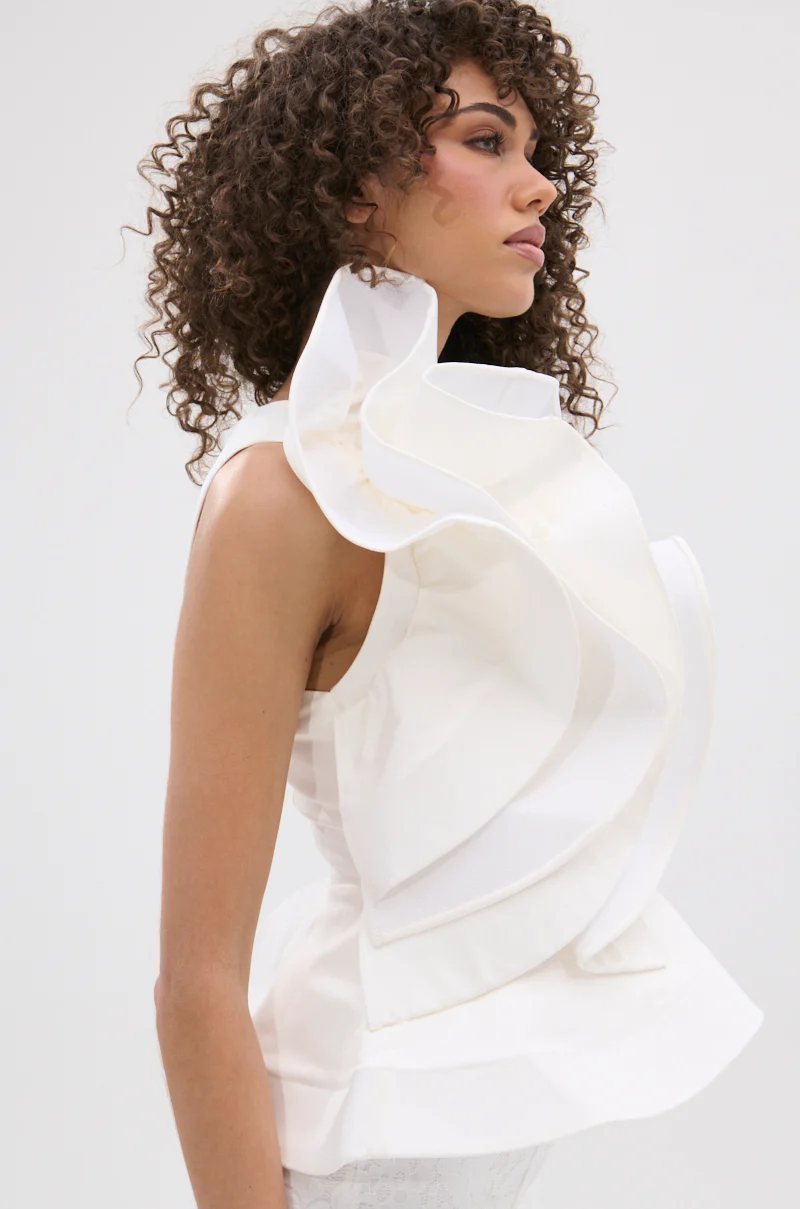 JULIETTE EXAGERATD RUFFLE BLOUSE - Image 2