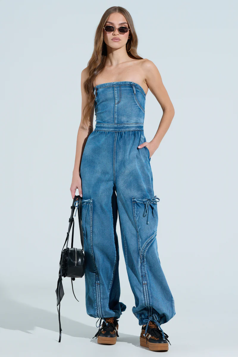 JUMPING AROUND DENIM JUMPSUIT - Image 2