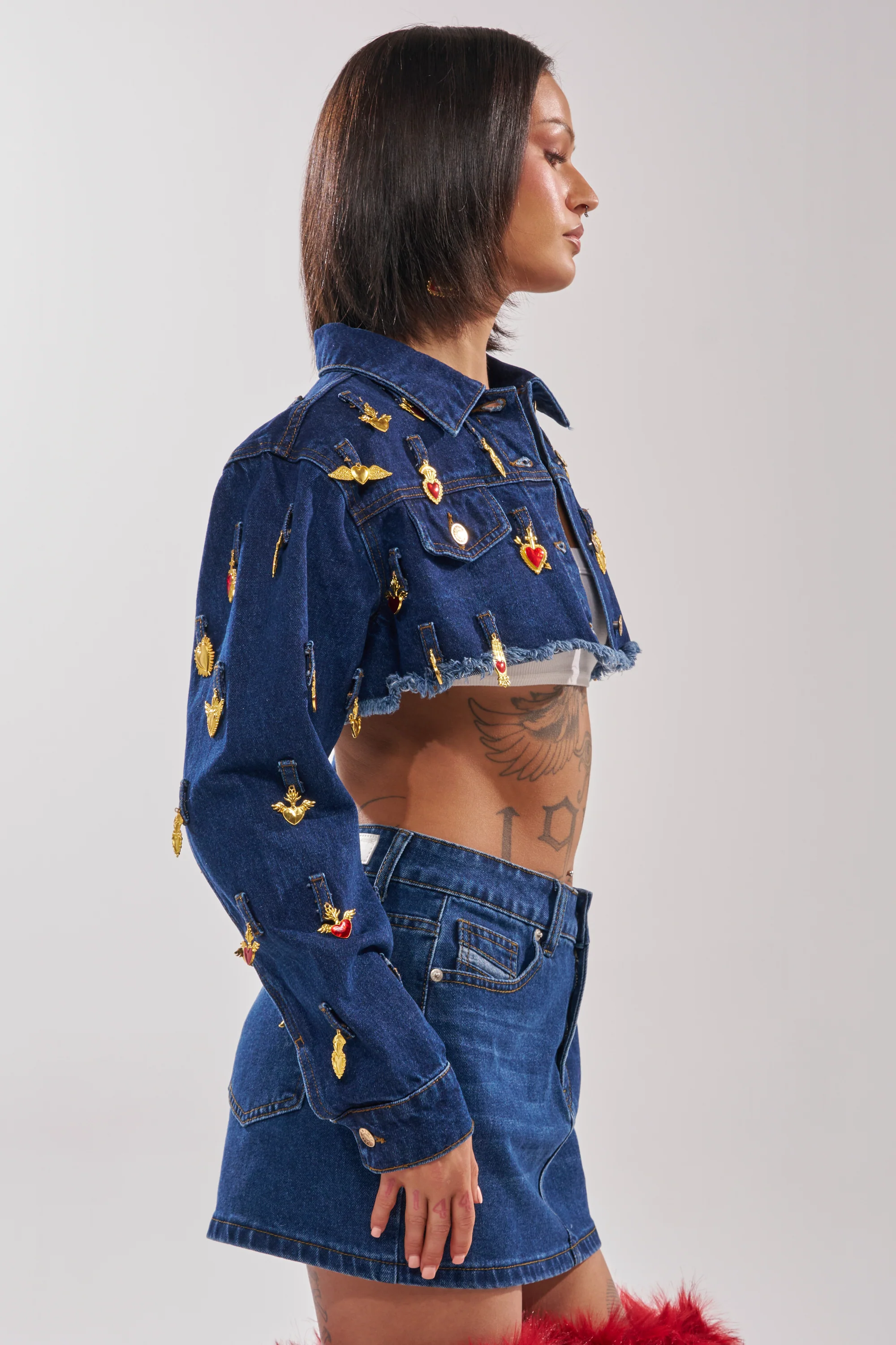 JUST A CRUSH CROPPED DENIM JACKET - Image 3