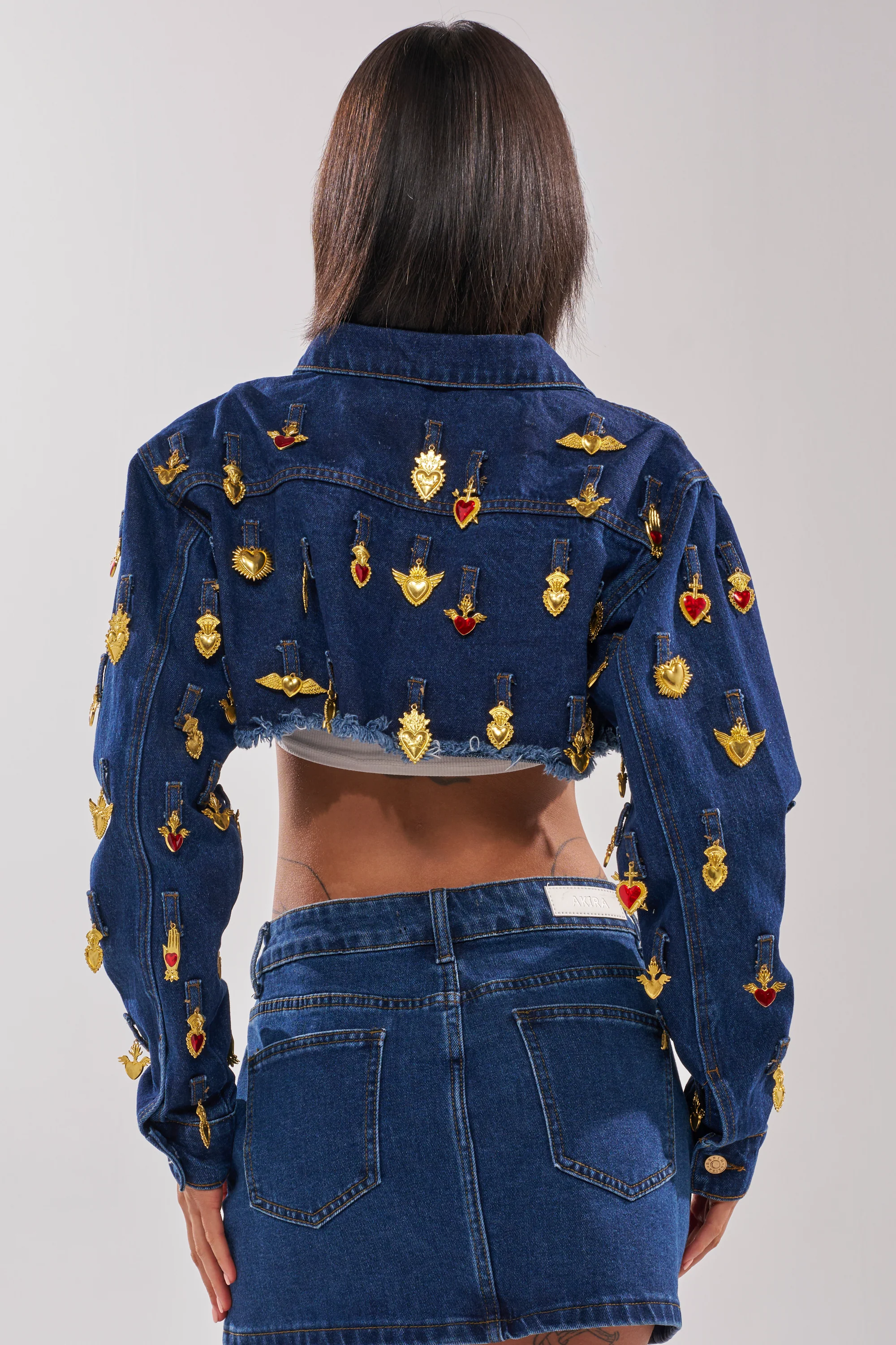 JUST A CRUSH CROPPED DENIM JACKET - Image 4