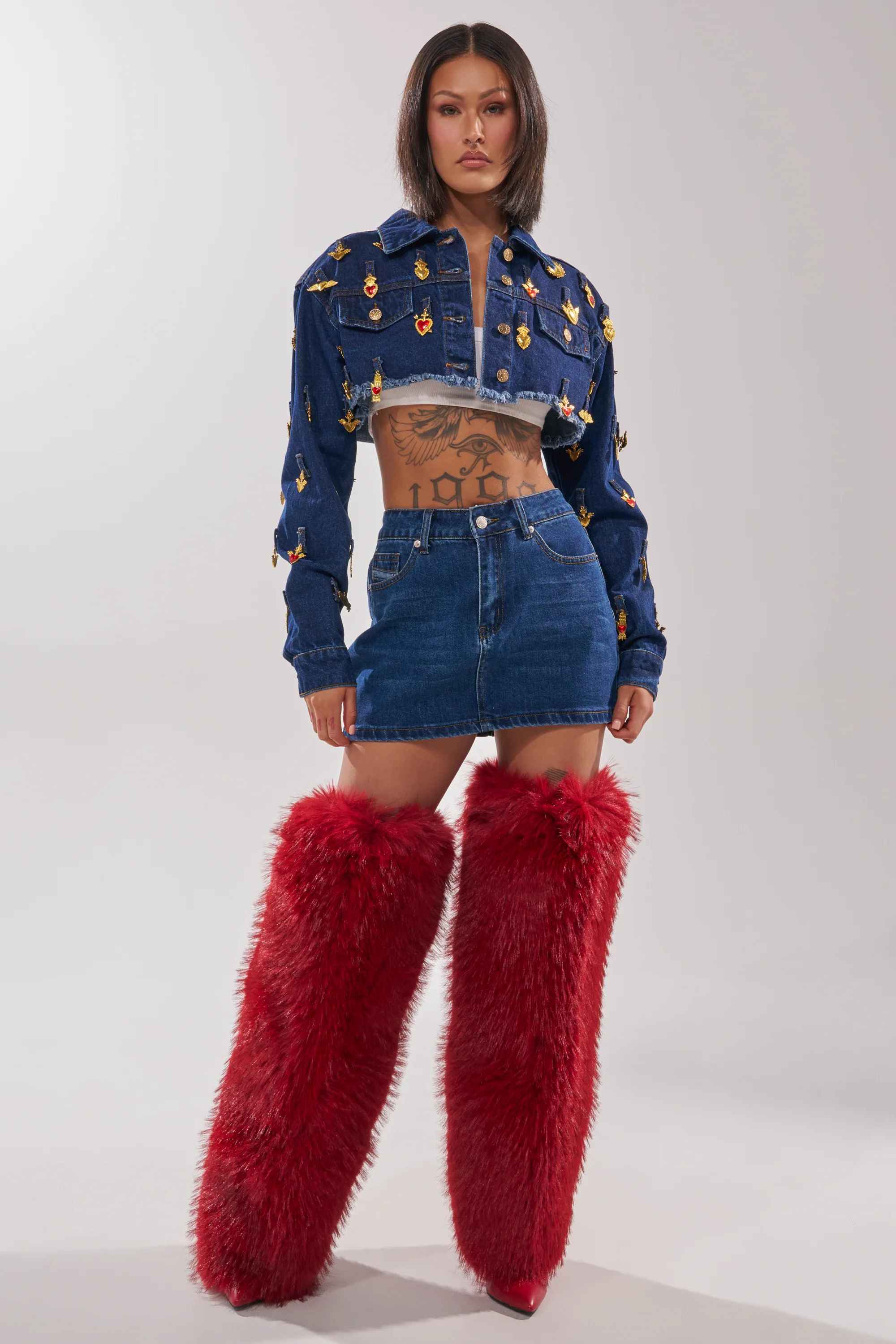 JUST A CRUSH CROPPED DENIM JACKET - Image 5