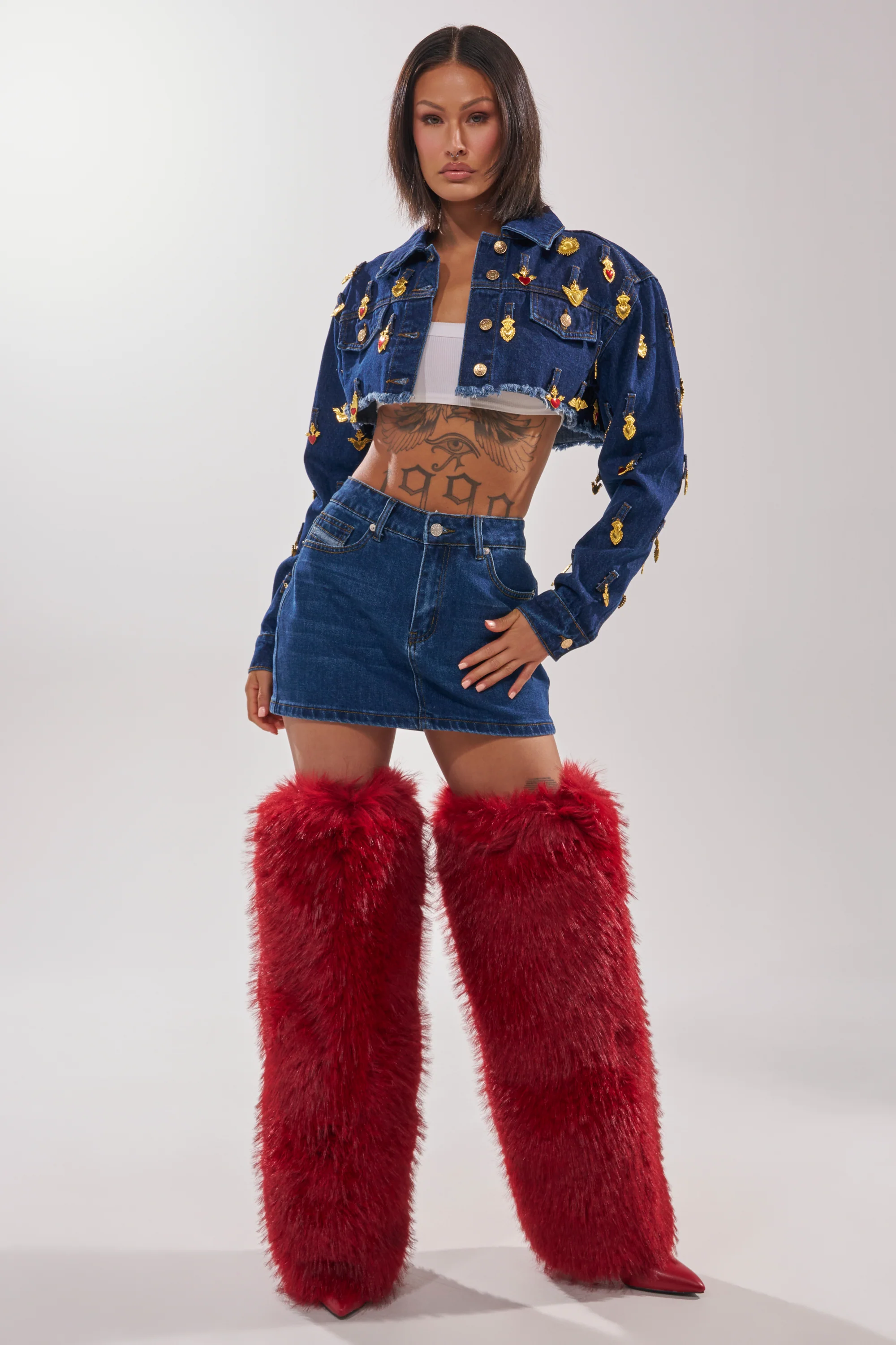 JUST A CRUSH CROPPED DENIM JACKET - Image 6