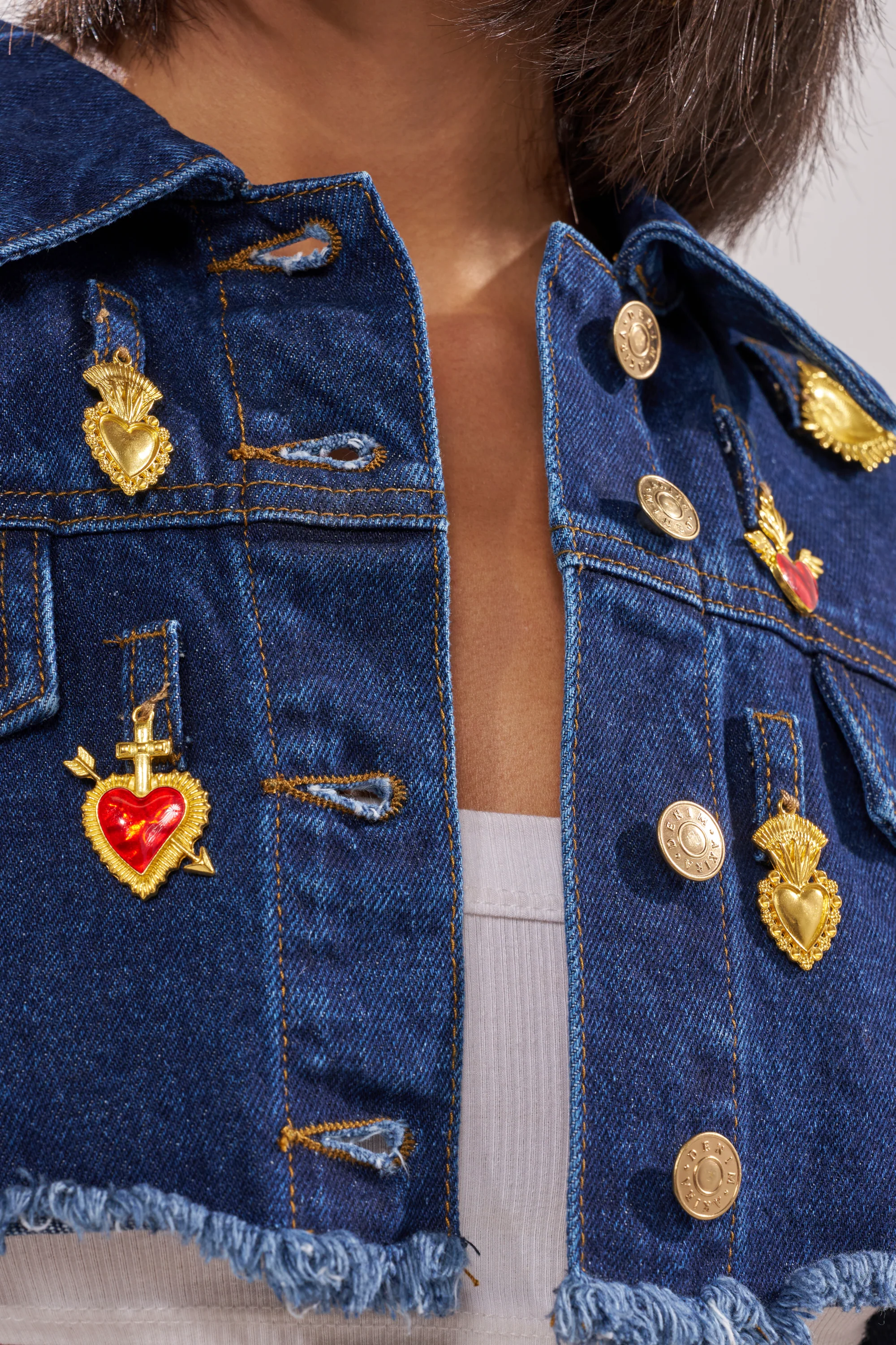 JUST A CRUSH CROPPED DENIM JACKET - Image 7
