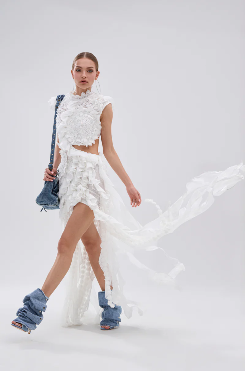 JUST A FEELING RUFFLE MINI DRESS - Image 2