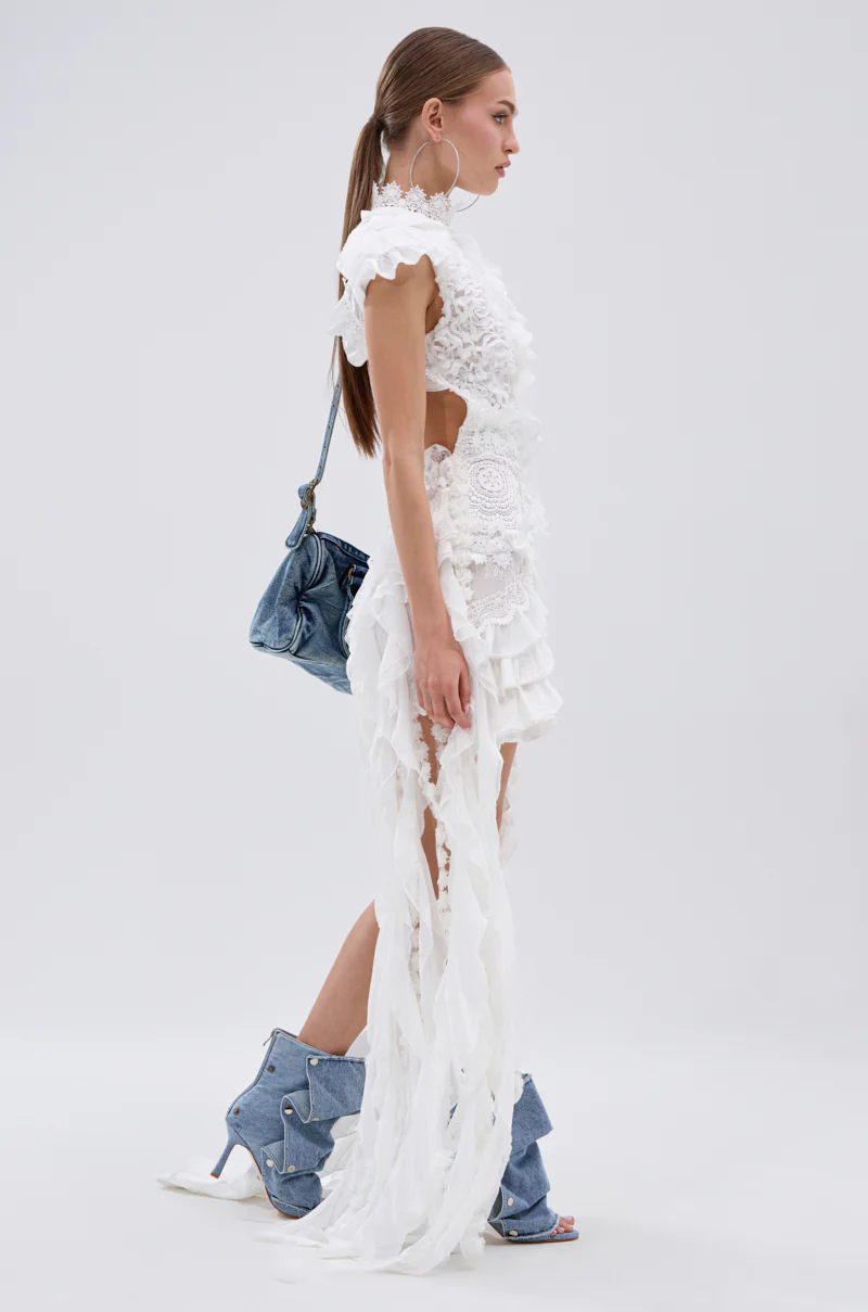 JUST A FEELING RUFFLE MINI DRESS - Image 6