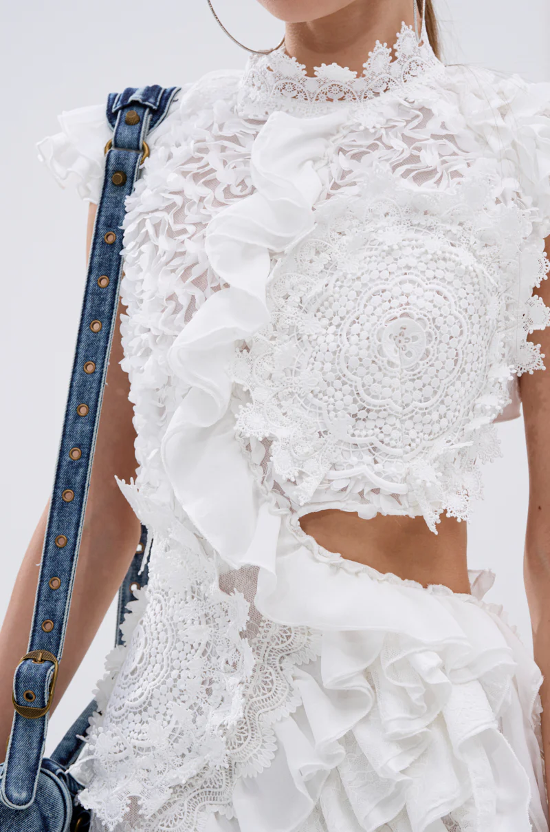 JUST A FEELING RUFFLE MINI DRESS - Image 8