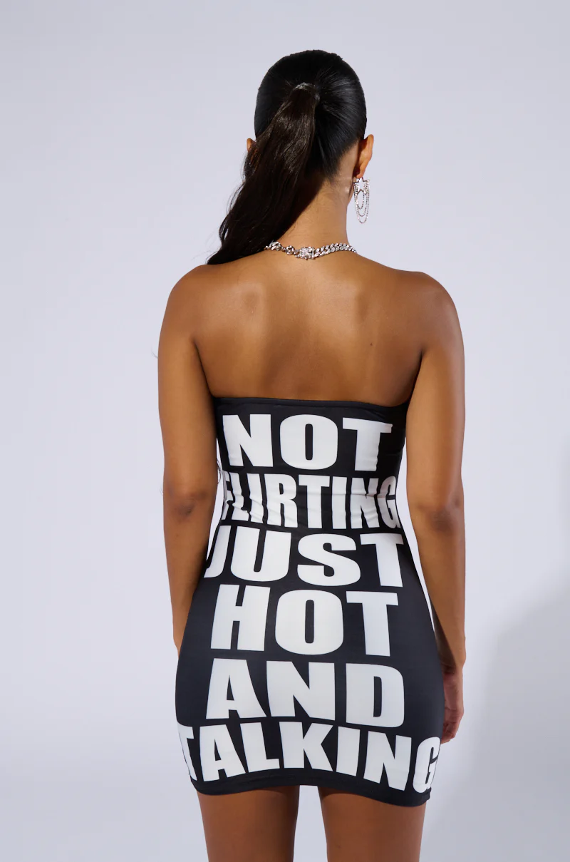 JUST HOT GRAPHIC MINI DRESS - Image 6