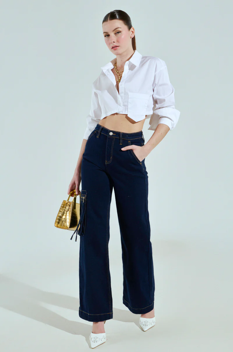 JUST ROCK WITH IT CARGO DENIM PANT - Image 2