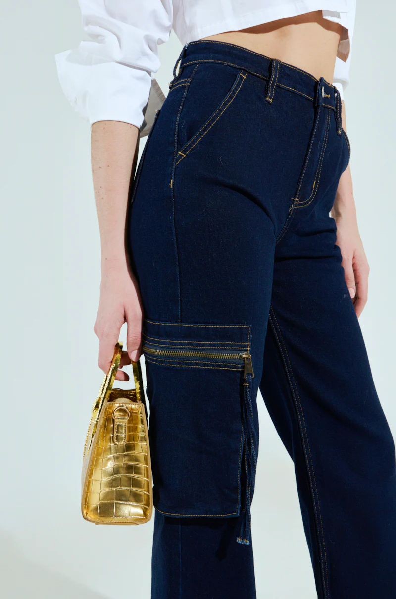 JUST ROCK WITH IT CARGO DENIM PANT - Image 8