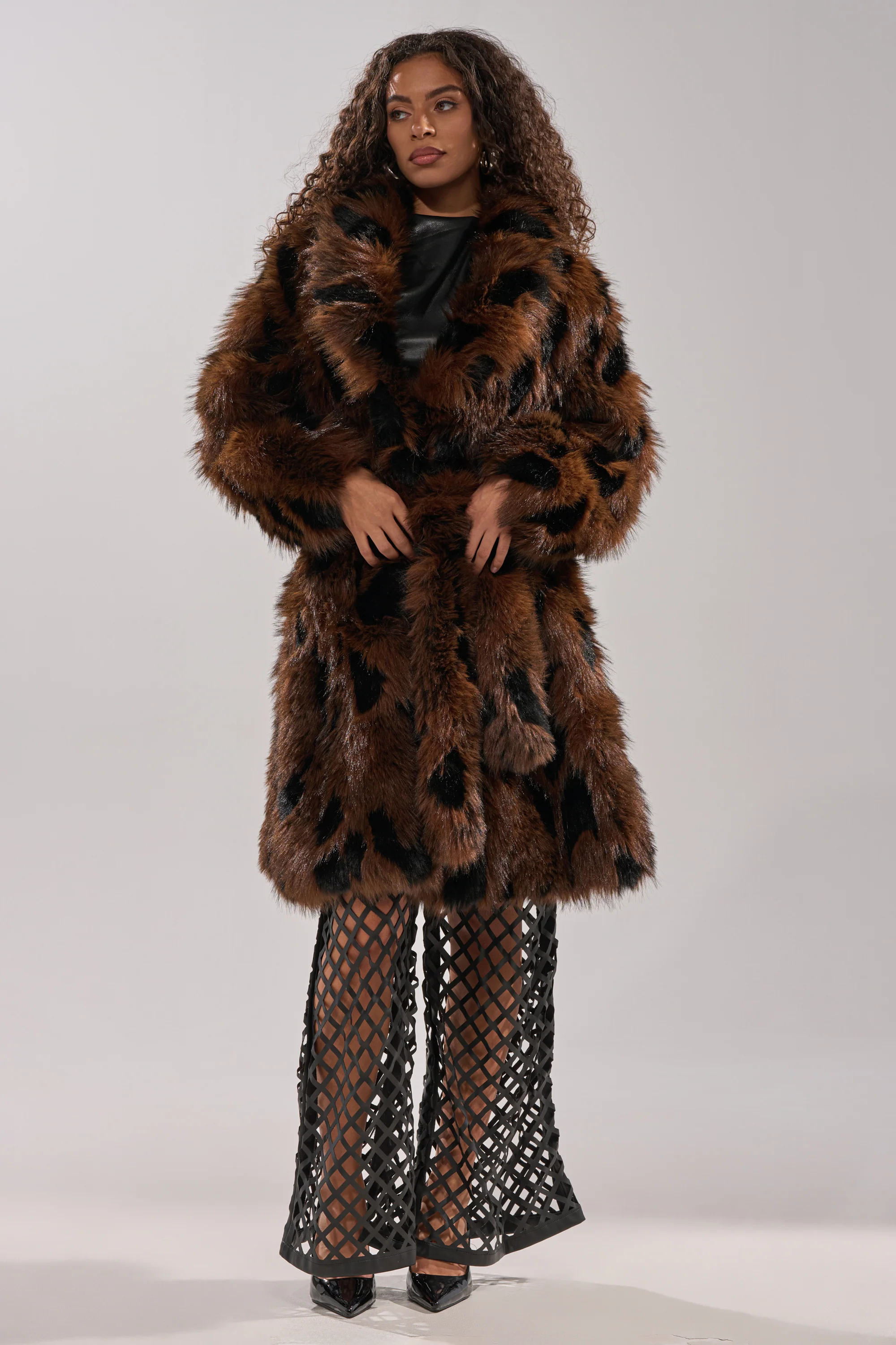JUSTINE FAUX FUR COAT - Image 7