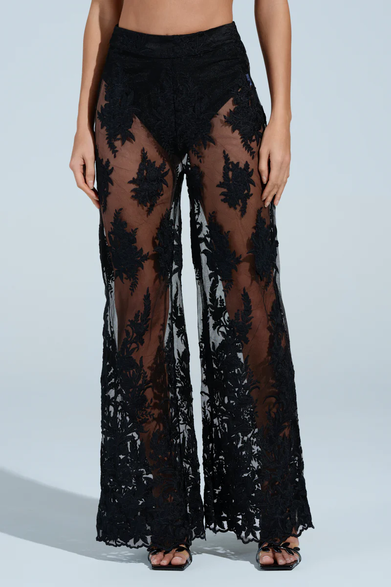 KAI LACE TROUSER IN BLACK