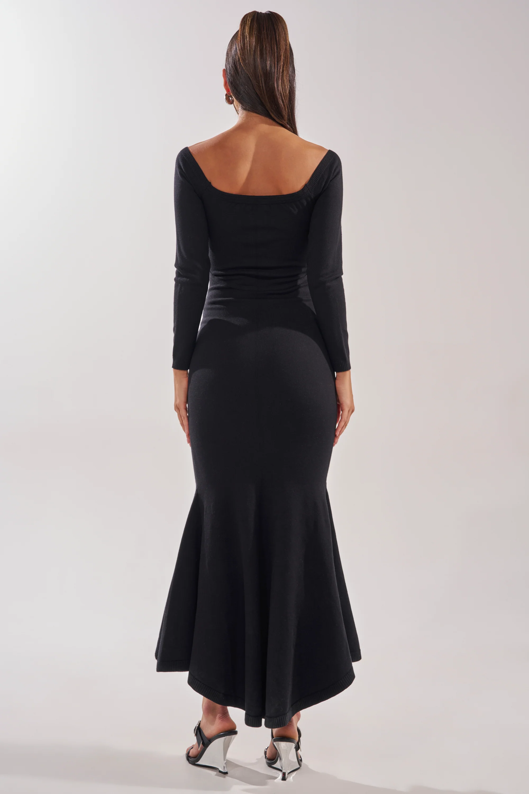 KALLIE OFF SHOULDER LONG SLEEVE SWEATER MAXI DRESS - Image 5