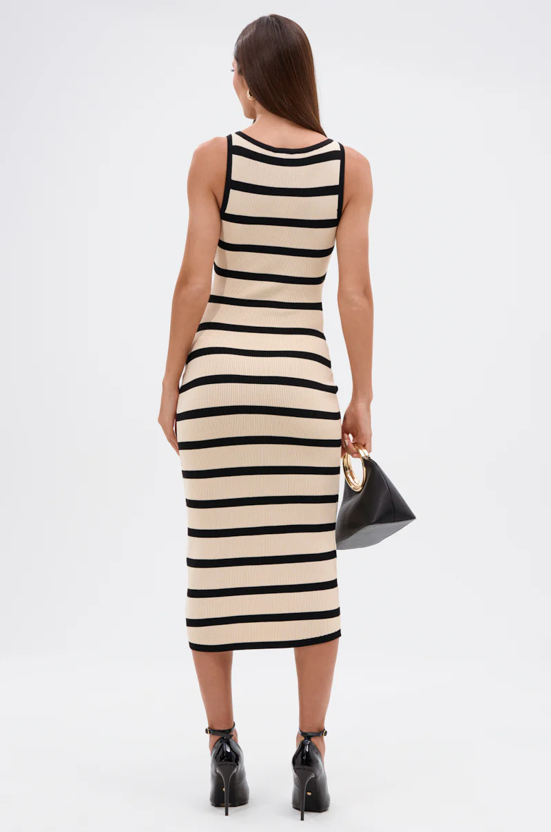 KAREN STRIPE KNIT MIDI DRESS - Image 5