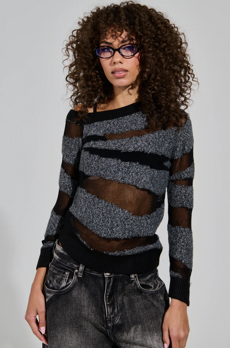 KASHA CREWNECK SWEATER IN GREY - Image 2