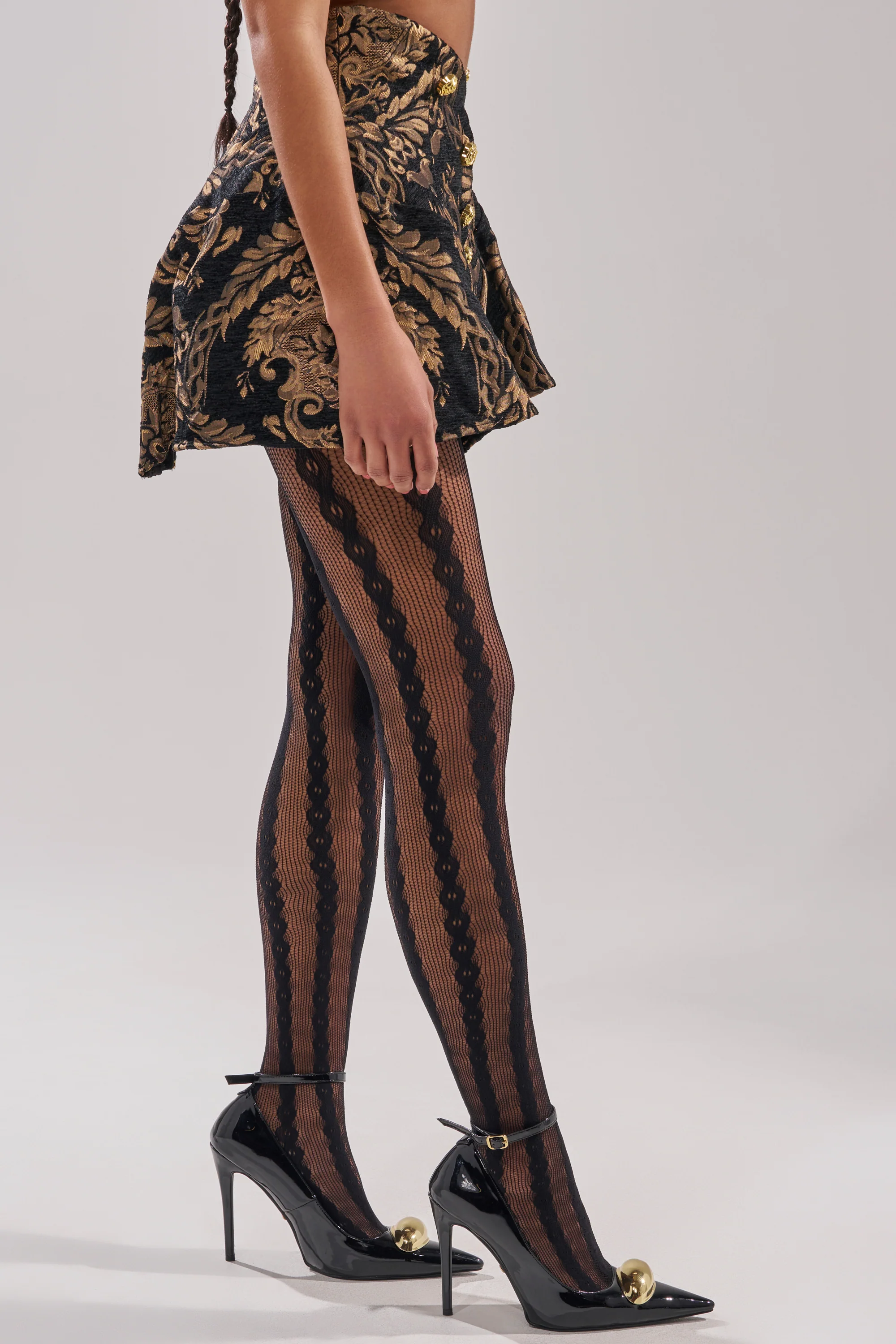 KAYLA BROCADE MINI SKIRT - Image 5