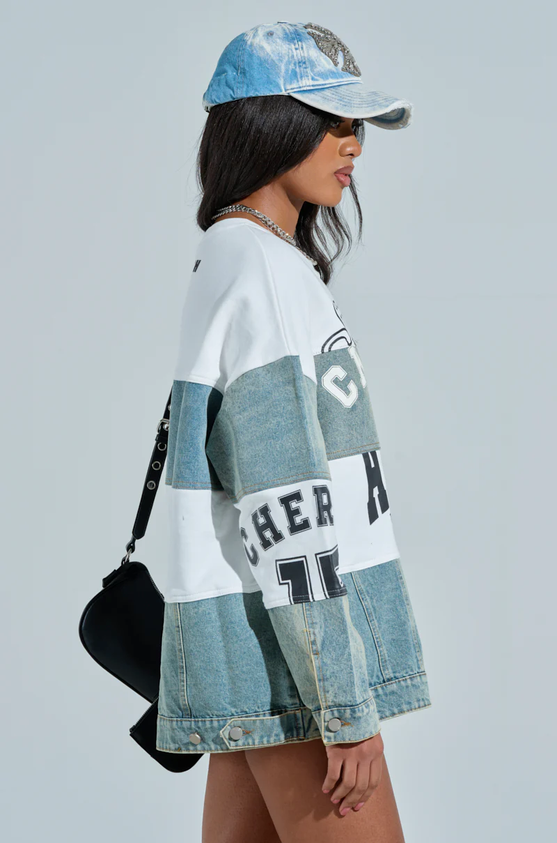 KEEP IT COOL DENIM MINI DRESS - Image 5