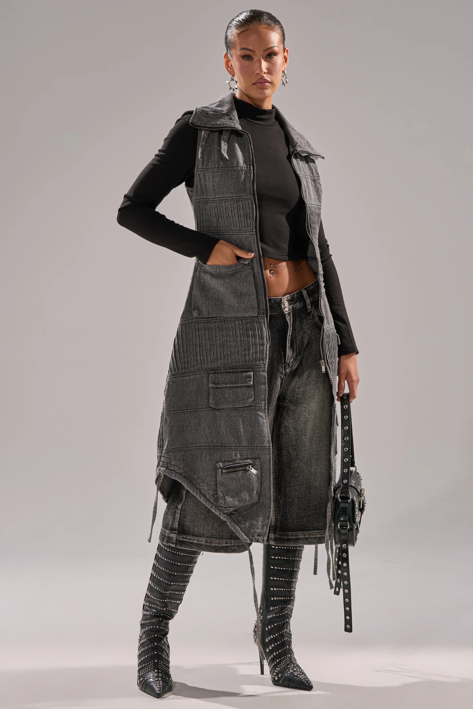 KEEP YOU WAITING DENIM VEST - Image 2
