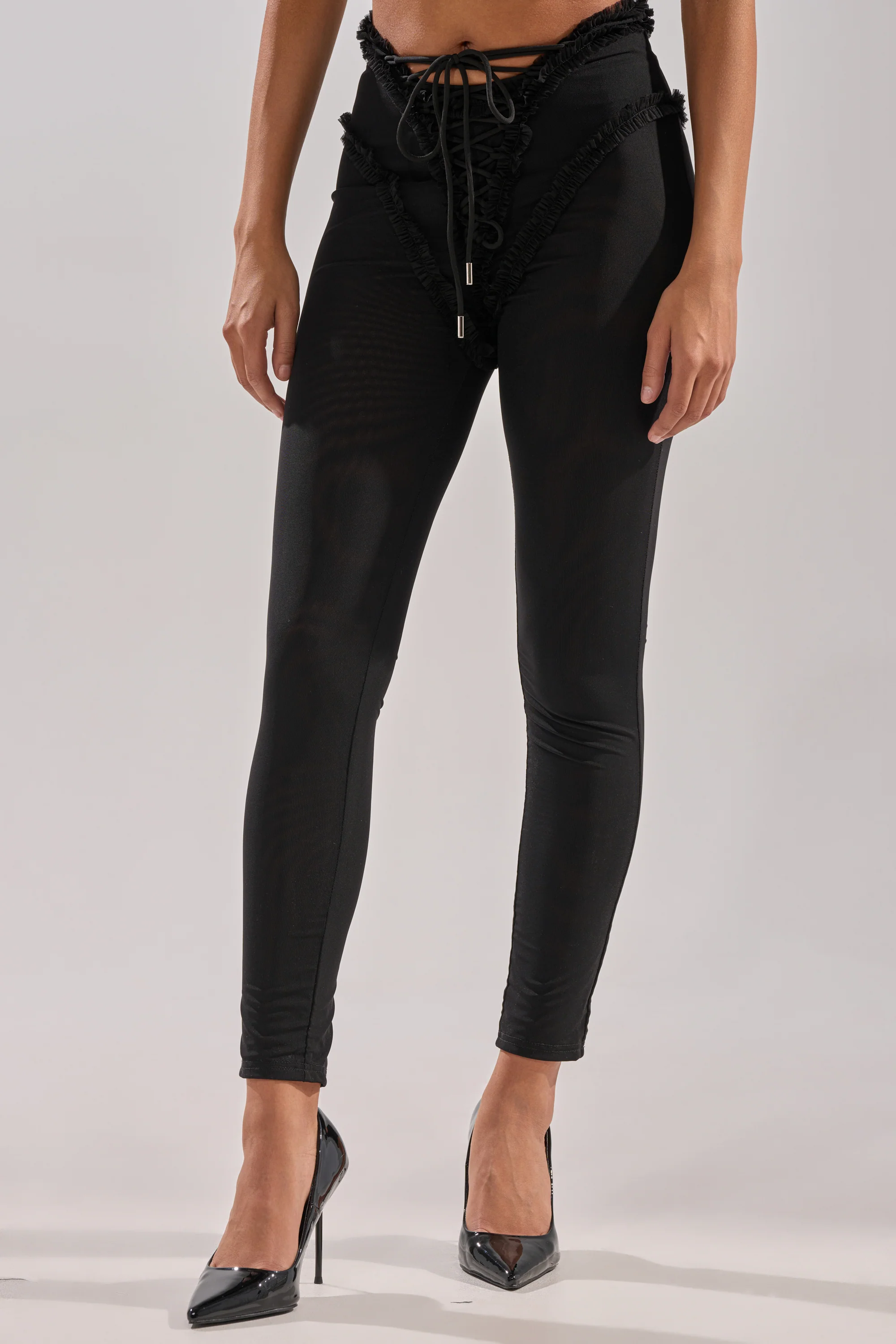 KELLY MESH LACE UP LEGGING - Image 2