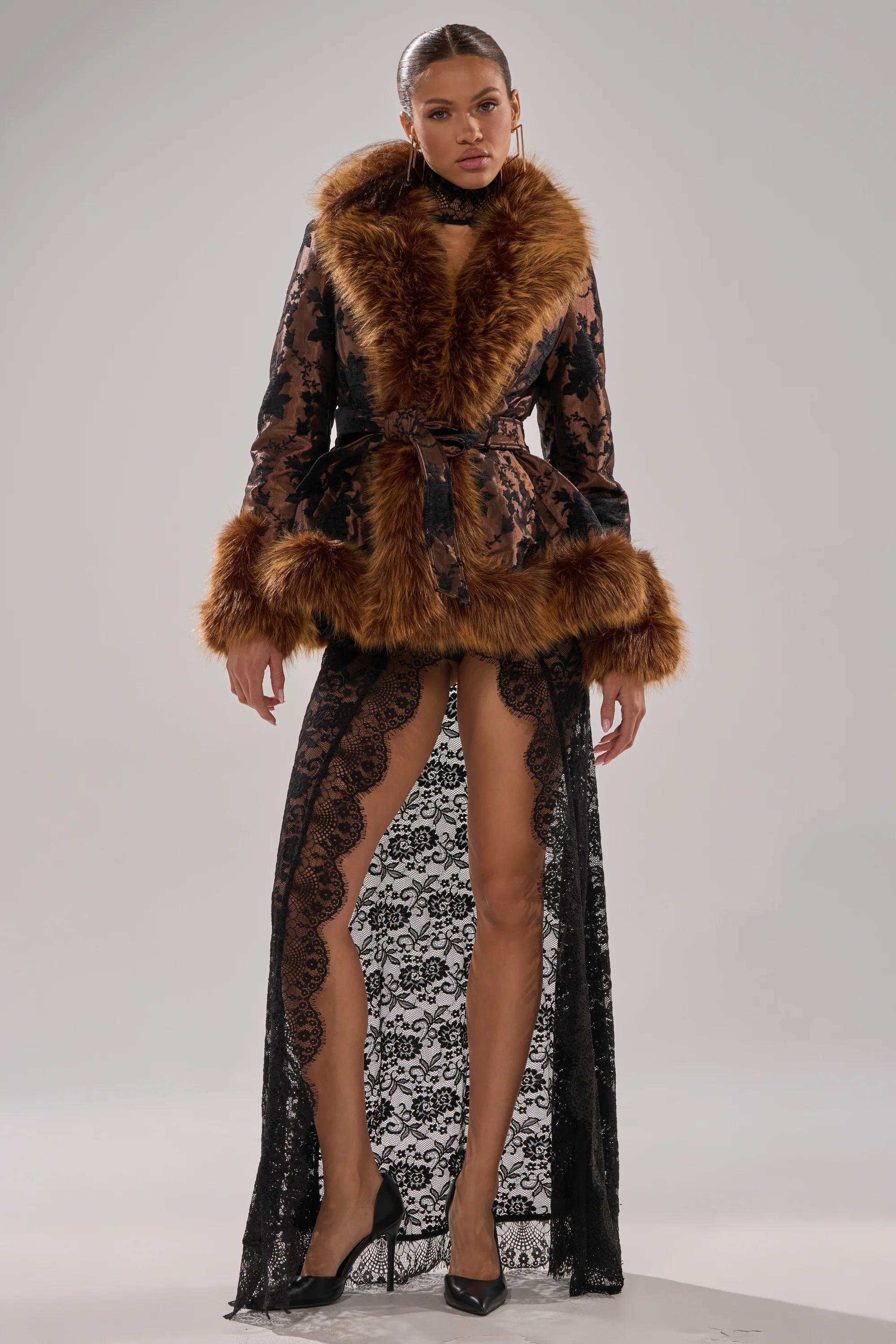 KENZY FUR TRIM MOTO IN JACQUARD - Image 8