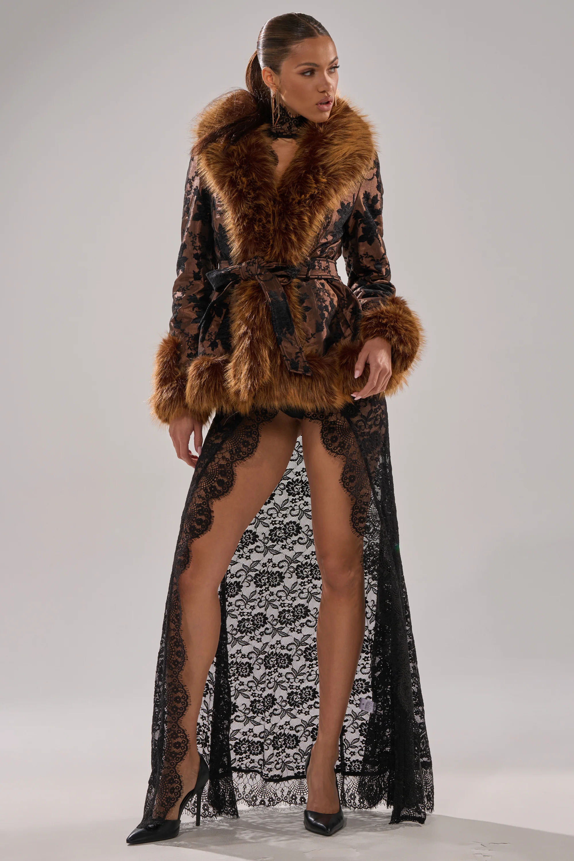 KENZY FUR TRIM MOTO IN JACQUARD - Image 9