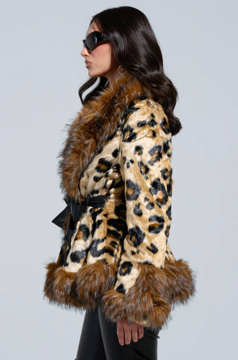 KENZY PEPLUM FAUX FUR JACKET - Image 2