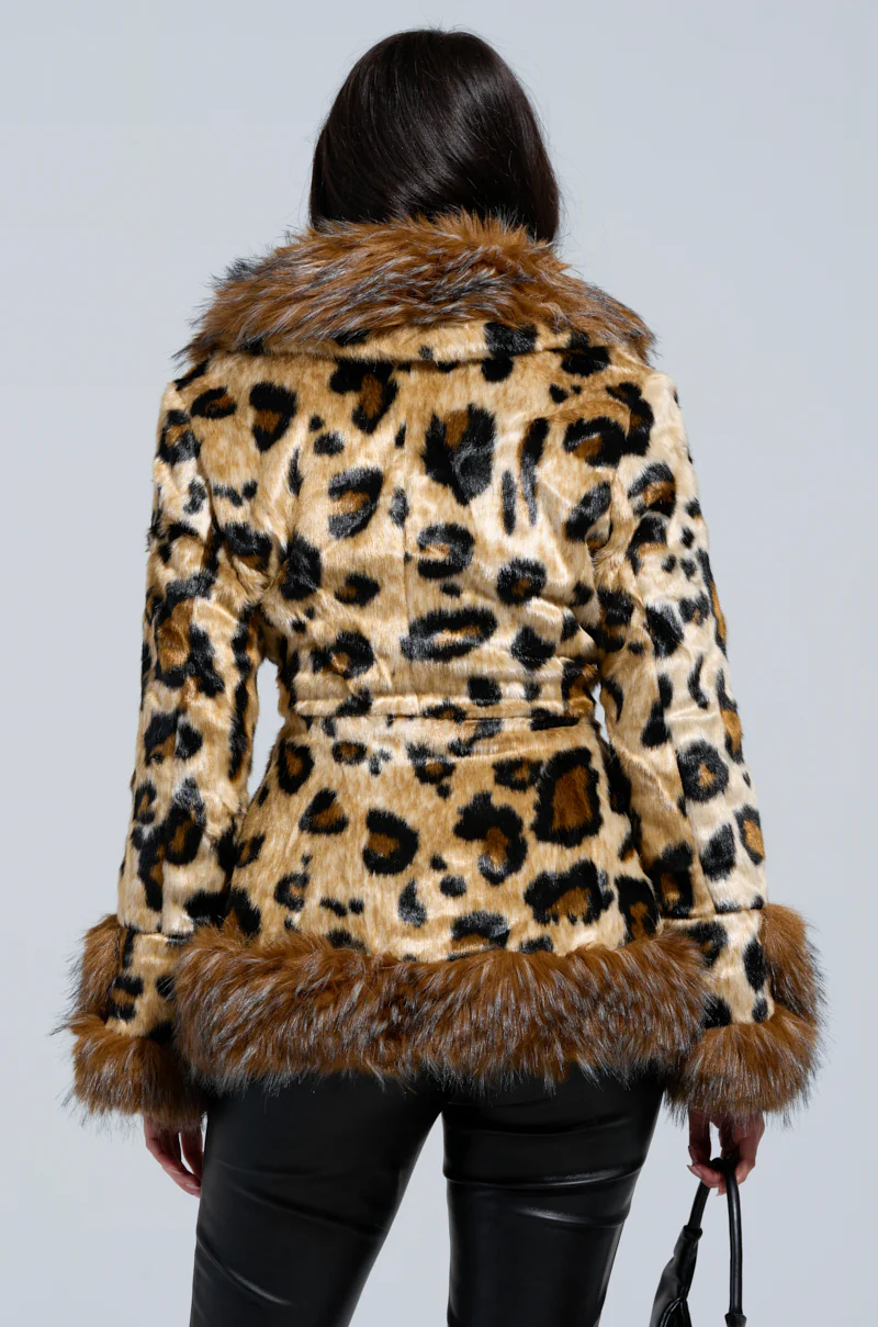 KENZY PEPLUM FAUX FUR JACKET - Image 4