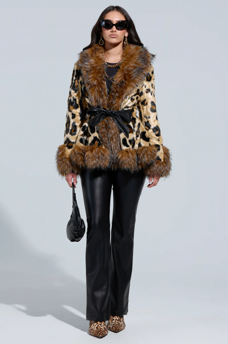 KENZY PEPLUM FAUX FUR JACKET - Image 6