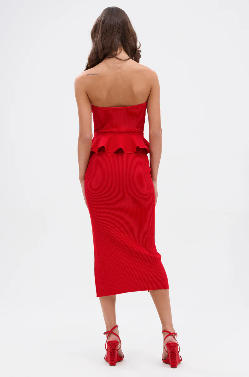 KIKI MIDI DRESS IN RED - Image 4