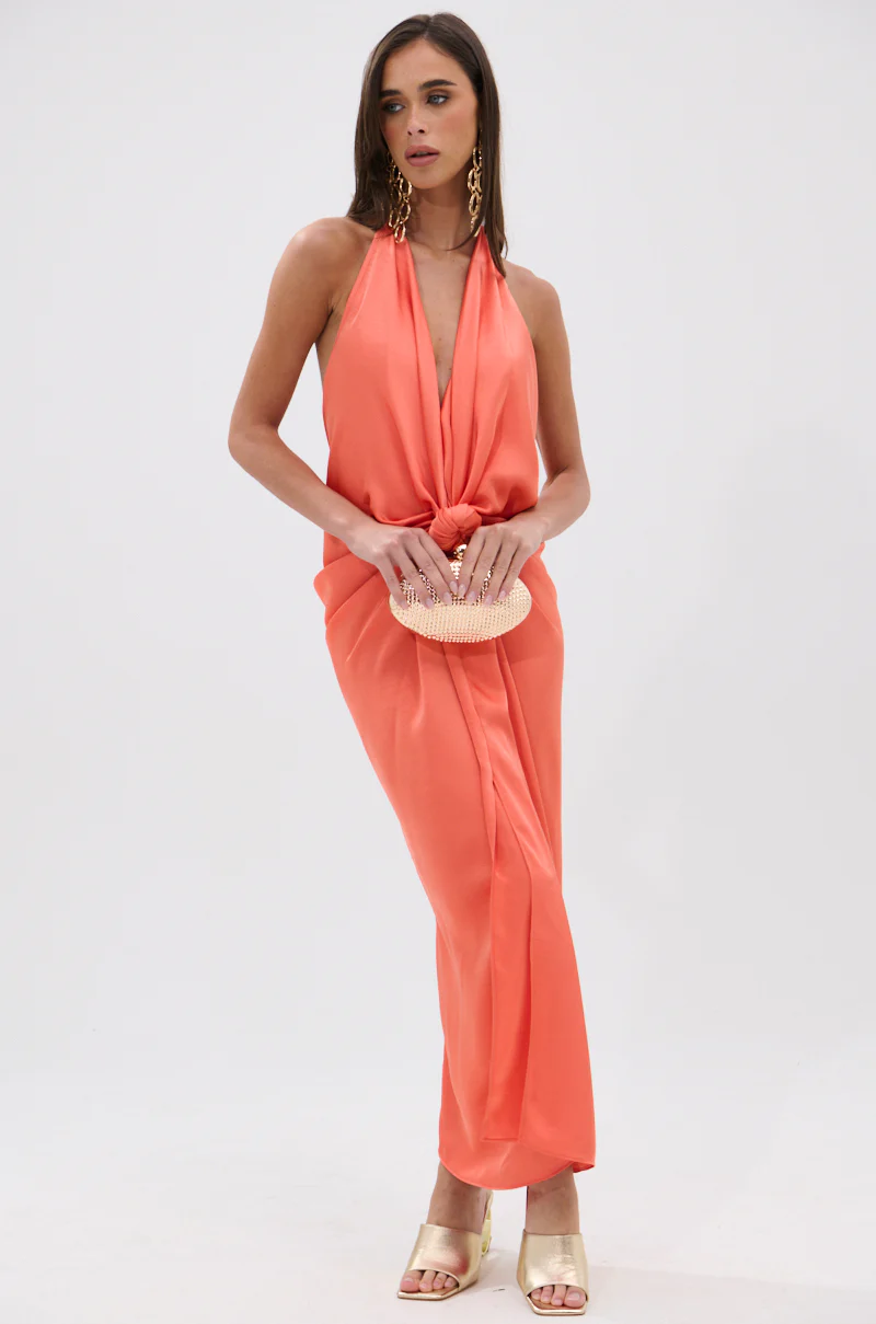 KNOT MY PROBLEM SATIN MIDI DRESS - Image 2