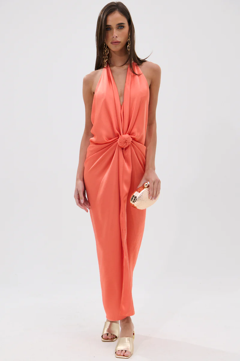 KNOT MY PROBLEM SATIN MIDI DRESS - Image 3