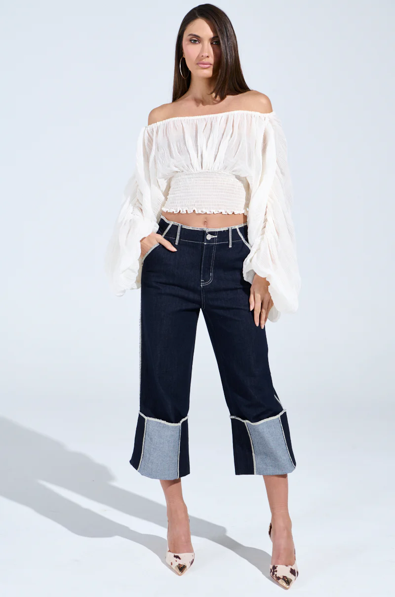 KOA FLOWY PLEATED LONG SLEEVE BLOUSE - Image 5