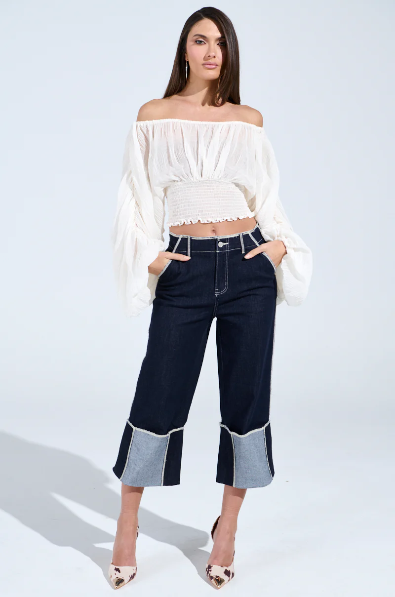KOA FLOWY PLEATED LONG SLEEVE BLOUSE - Image 6