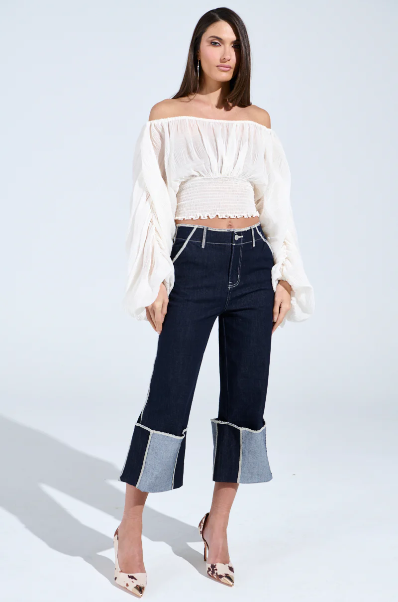 KOA FLOWY PLEATED LONG SLEEVE BLOUSE - Image 7
