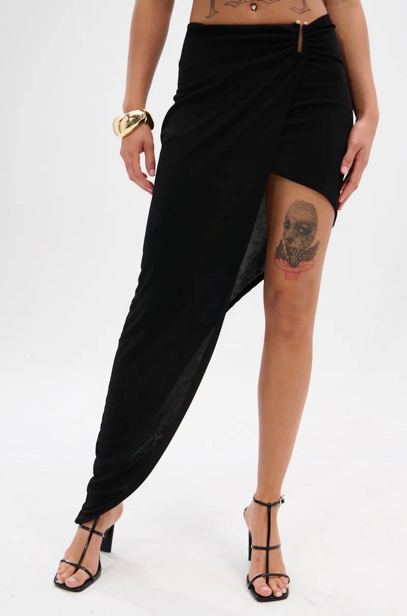 KYLIE SLINKY MIDI SKIRT - Image 2